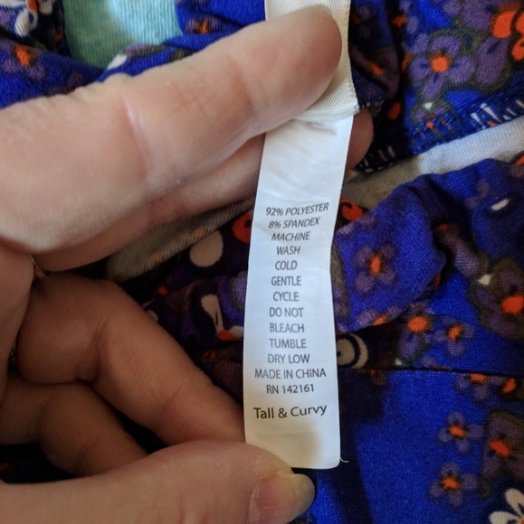 LuLaRoe Floral Tall & Curvy Leggings - Picture 6 of 8